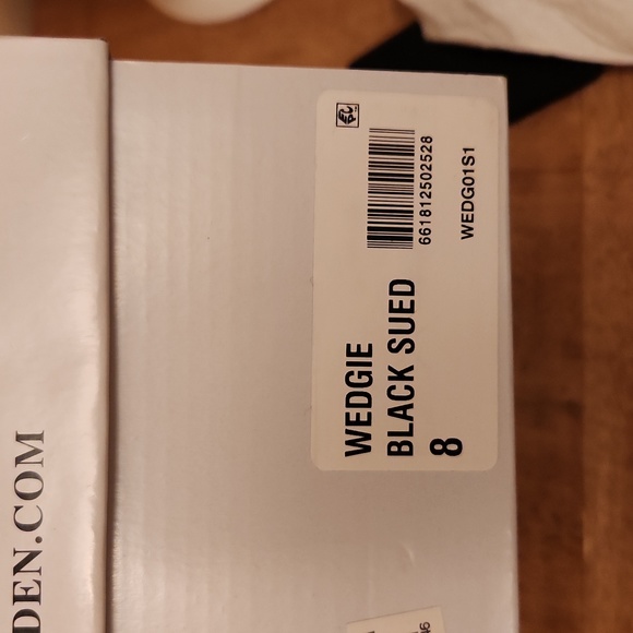 Steve Madden Black Suede Wedgie Bootie - Picture 2 of 2